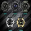 Montre-bracelets Sanda G Style Men's Sport Watches 50m Imperproof Quartz Wristwatch LED Digital Alarm Stopwatch horloge militaires