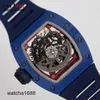 Наручные часы Montre Механизм Наручные часы RM Watch RM030 Автоматические механические часы RM030 Мужские Germain Blue Ceramic Ntpt Carbon Fiber