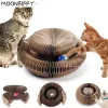 Toys Magic Organ Cat Toy Cats Scratcher Scratch Board Round Corrugated Scratching Post Toys for Cats Grinding Claw Cat Accessories