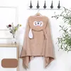 Towels NEW Pet Shower Bath Towel Soft Coral Fleece QuickDrying Bathrobe Cartoon Hoodie Cape For Cats Dogs Kitten Puppy Pets Supplies