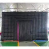 wholesale free shipment outdoor activities inflatable disco night club tent outdoor black 8x6m Inflatable nightclub party tent with LED color light