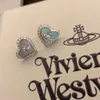 デザイナーviviennes Westwoods Vivenne Jewelry The Empress Dowager of the West Aurora Blue Purple Fritillaria Love Saturn Necklace Female Minori