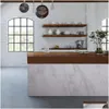 Wallpapers Marble Paper Granite Wallpaper Roll 60X500Cm Kitchen Countertop Cabinet Furniture Is Renovated Thick Pvc Easy To Remove D Dhmtq