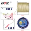 Lignes FTK 20M 12 + 8 brins PE tressé ligne de pêche 210LB/300LB/390LB ligne Super douce Jig assistance crochet ligne Multifilament fil de ligne de poisson