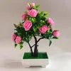 Dekorative Blumen Künstliche gefälschte Topfblume Pflanze Bonsai Outdoor/Indoor/Garten Zuhause Geburtstag Party Dekorationen Hochzeit Verlobung