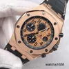 Business Wrist Watches Chronograph Wristwatch AP Watch Royal Oak Offshore Series Precision Steel 18k Rose Gold Automatic Machinery 42mm Date Display Timing Functi