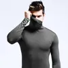 Sous-vêtement thermique pour homme, col haut, Rashguard, première couche, chemise, vêtements de Compression seconde peau, hiver