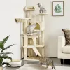 Mats 54Inch Double Condo Cat Tree with Scratching Post Tower