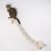 スクラッチャー壁取り付けられた猫家具木製猫の棚壁猫の階段はラダーベッドアクティビティツリークライミング構造モダン