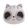 Mats Warm Cat Head Shaped Pet Cat Dog Bed Removable Cushion Winter Kitten Cushion Indoor Pet House Kitty Shape Puppy House Durable