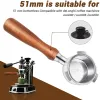 Tools 51mm Bottomless Portafilter for DeLonghi Coffee Machines EC680/EC685, with Filter Basket, Coffee Accessories