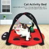 Mats Cat Toys Portable Cat Tent Funny Pet Toys Mobile Activity Pets Play Bed Toys Cat Play Mat Blanket Foldable Kitten Tents