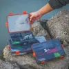 Boxen RUNCL Wasserdichte Angelbox Tackle Box Angelzubehör Köder Hakenboxen Lagerung Doppelseitig Hochfest Angeln Pesca