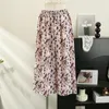 Skirts Women Skirt Summer French Vintage Leopard Pattern Split Half-body Lady High Waist A-line Mid Length Wrap Hip