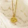 Pendant Necklaces Stainless Steel Sun Flower Plant Necklace 18K Gold Plated Women Sunflower Teen Girls Friendship Jewelry