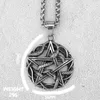 Hanger Kettingen Titanium Roestvrij Staal Mode Straat Staart Slang Pentagram Ketting Nordic Heren Amulet Dier Hip Hop Sieraden