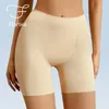 Calcinha feminina flarixa boxer briefs para mulheres sem costura gelo seda shorts de segurança sob a saia cintura alta emagrecimento calças de verão