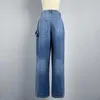 Women's Pants 2024 Spring Low-rise Jeans High-quality Wide-legged Fashionable Versatile Oblique Doorstop Y2k