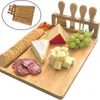 Set di taglieri per formaggi, utensili da portata fatti a mano in bambù in legno 240226