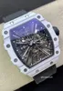 Zegarek 2024 Men RM12-01 Sport Watch Watch Fibre Wain Pasp Głębokie Waterproof Sapphire Crystal Glass Watches