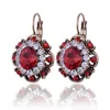 Pendientes colgantes CKCL marca 2024 joyería Vintage encanto redondo flor gota moda austriaco cristales completos mujeres