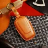 Leather Car Key Case Cover for Toyota Prius Camry Corolla CHR C-HR RAV4 Land Cruiser Prado