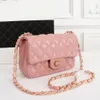 7A Luxury channel classic flap bag designer shoulder wallet Womens leather handbag Korean style mini crossbody phone messenger