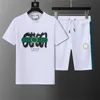 Tasarımcı Erkekler Spor Giyim Erkekler Spor Giyim Gömlek Kadın T-Shirt Şortları İki Parçalı Mektuplarla Set Kısa Kollular T-Shirt Sıradan Üst T-Shirt M-3XL