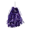 Partij gunst 24 stuks cheerleading pompons metallic folie cheer met plastic handvat voor volwassenen kinderen cheerleaders paars