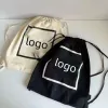 Designer-Damenmode, schwarz-weiße Canvas-Tasche, klassisches Logo auf der Rückseite, große Kapazität, Einkaufstasche, einzelne Schulter