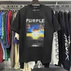 Men's T-Shirts purple brand t-Shirts designer Polos t shirt shirts clothes rock sunset pure cotton oil painting retro short sleeve letter printing 240301