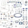 Наборы браслетов и ожерелий Gema, оригинальный комплект ювелирных украшений, очаровательные женские кольца от сглаза, серьги, сувениры для вечеринок с логотипом, Прямая доставка Dhyuz