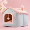 Mats Pits Puppy Cave canapé pliable Pet House Indoor Kennel Small Chiens chats hiver