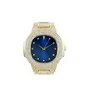 Hip Hop Look Wristwatch Blue Gold Diamond Watches