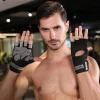 Gants gants en valeur mi-doigt gants de fitness avec support de bracelet pour les hommes