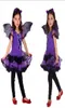 Crianças vampiro bruxa traje de halloween para crianças do bebê meninas traje com chapéu cosplay festa princesa fantasia vestido fantasia8189115