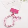 Mobile Phone Lanyard Short Style Wrist Rope Girl Heart Hanging Ornament Portable Anti-loss Schoolbag Key Chain Multi-purpose