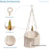 Matten Macrame Kattenbed Hangmat Hondenbed Boho Geweven Macrame Hangende Kat Swing Hanger Drijvende kattenhangmat Krabpaal Condo aan muurplafond