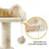 Mats 54Inch Double Condo Cat Tree with Scratching Post Tower