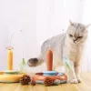 おもちゃの電気猫スティックとトラックトイトイ自動回転インタラクティブキャッツおもちゃのトラックボールターンテーブル面白いペット猫子猫スティックおもちゃ