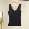 Camisoles & Tanks Bra Vest Women Thermal Underwear Top Female Inner Wear Ladies Warm Heating Tank Removable Pad Deep V Winter Clothing Und