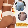 Women's Shapers 1PCS Seamless Mid Rise Panties Women G-String Thongs Bodysuit Ice Silk Shaperwear High Elastic Slimming Underwear Tummy