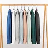 Camisas de vestido masculinas marca de moda masculina camisa de manga comprida suave casaco de negócios homem cor sólida formal de alta qualidade top plus size chegadas