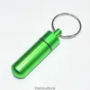 Porte-clés étanche en aluminium, boîte à pilules, porte-bouteille, porte-Cache, conteneur, paquet de médicaments, soins de santé
