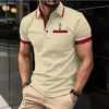 Fashion Simplicity Letter Print Polo T Shirt For Men Summer Outdoor Sports Golf Clothing Casual Lapel Short Sleeve Button Shirts 240220