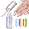 Makartt Mermaid Nail Chrome Liquid Sunbelit Aurora Nail Chrome Liquid Mirror Effect Iridescent Pearl Chameleon Nail Chrome 240220