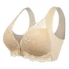 Bras M/L/XL/2XL/7XL Women Wire-free Bra Push Up Lace Trim Design Polyester Fabric Breathable Front Closure Three Quarters Cup Shape