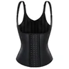 Shaper per donna Corsetto in lattice Gilet per allenamento in vita Body Shapewear per nudo nero