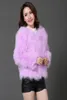 Fashion10 colors fashion sexy Ostrich wool turkey fur 2017 wool coat feather fur short jacket angelababy dongguanwhole in st5897079