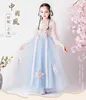 Palco desgaste meninas estilo antigo hanfu chinês super fada saia crianças menina traje vestido primavera